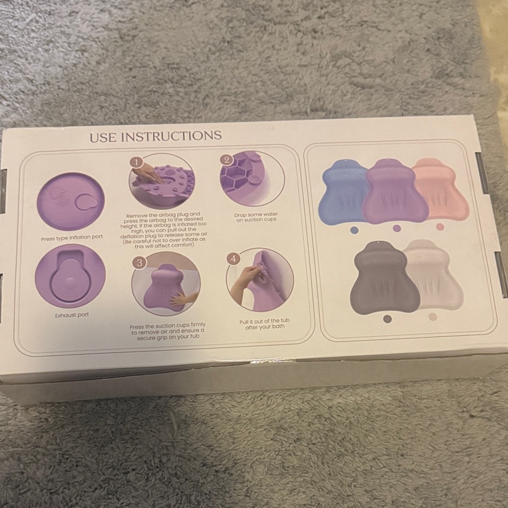 Silicone Bath Pillow NEW- GREY